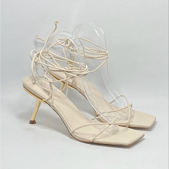 Cult Gaia Sanam Leather Lace-Up Sandals size 39.5 - Picture 7 of 12